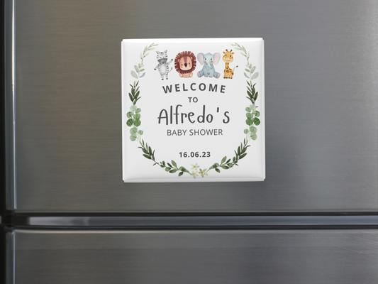Custom Baby Shower Welcome Magnet – Personalized with Baby Name & Date, Set of 10