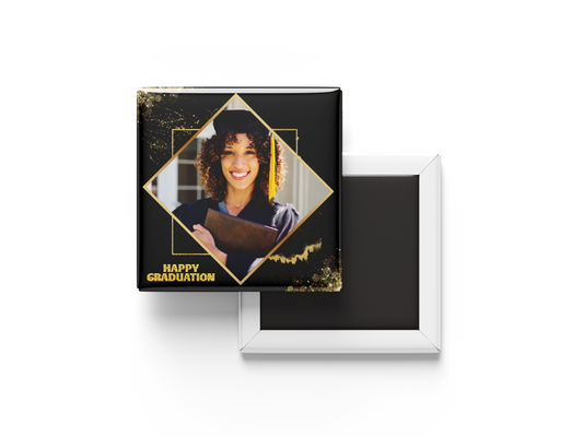 Custom Graduation Photo Magnets – Grad Party Favor, Set of 6