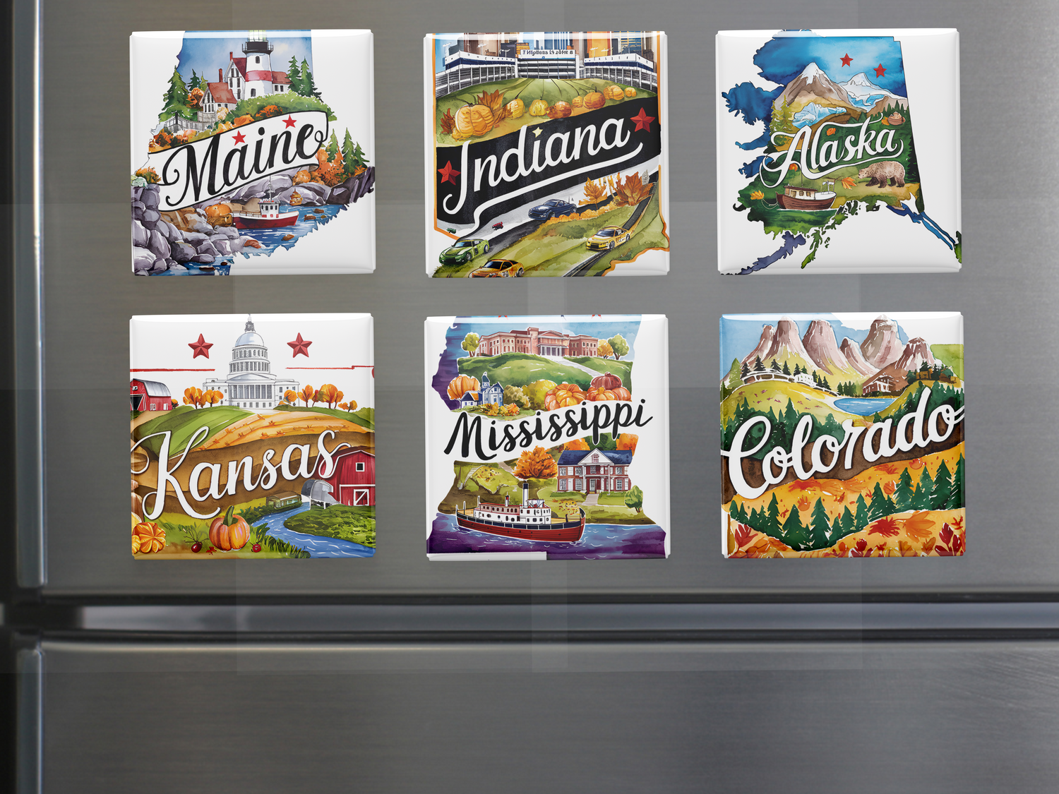 50 US States Magnets