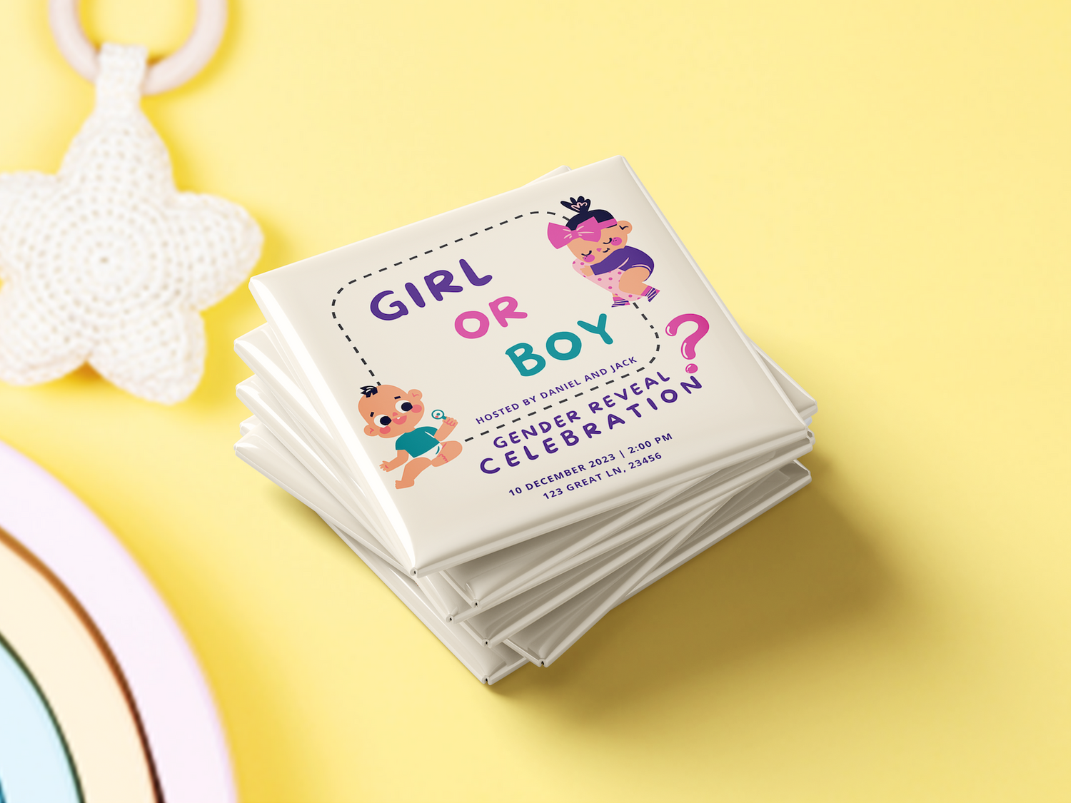 Gender Reveal Party Magnets
