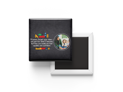 Custom Teacher Fridge Magnets with Custom Photos - Set of 6