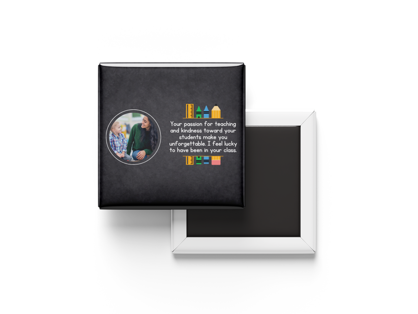 Custom Teacher Fridge Magnets with Custom Photos - Set of 6