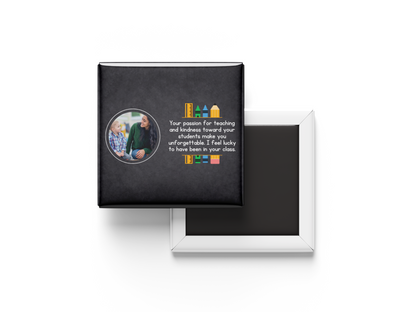 Custom Teacher Fridge Magnets with Custom Photos - Set of 6