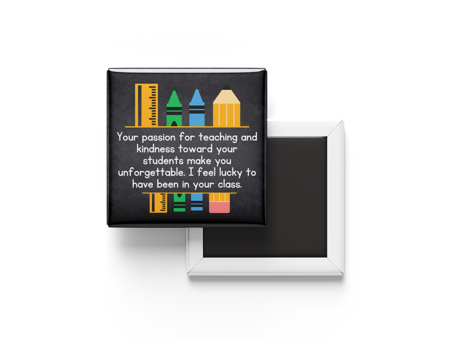 Teacher Fridge Magnets – 5 Ready-Made + 1 Personalized with Teacher Name