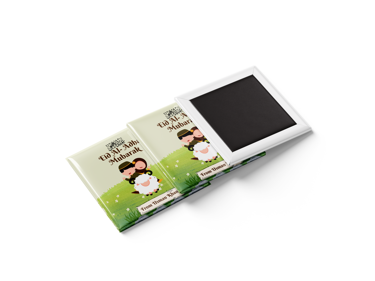 Eid Al-Adha Mubarak Custom Magnets, Custom Gift for Kids – Set of 6