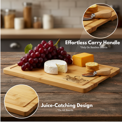 Personalized Cutting Board, Custom Engraved Charcuterie Board