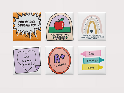 Ready-Made Teacher Appreciation Magnets - Set of 6