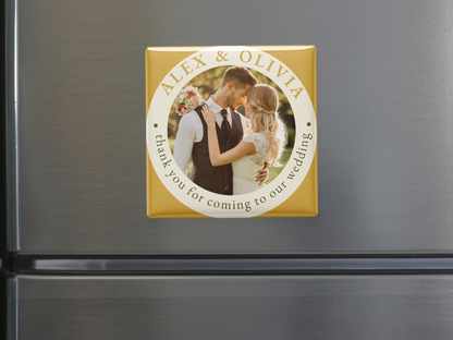 Custom Wedding or Engagement Photo Magnets – Set of 10 Thank You Favors