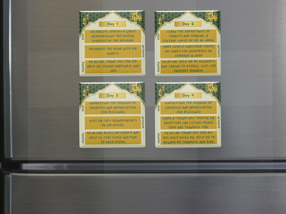 Eid Al-Adha Kids Activity Magnet Set – 4-Day Goals, Activities & Prayers