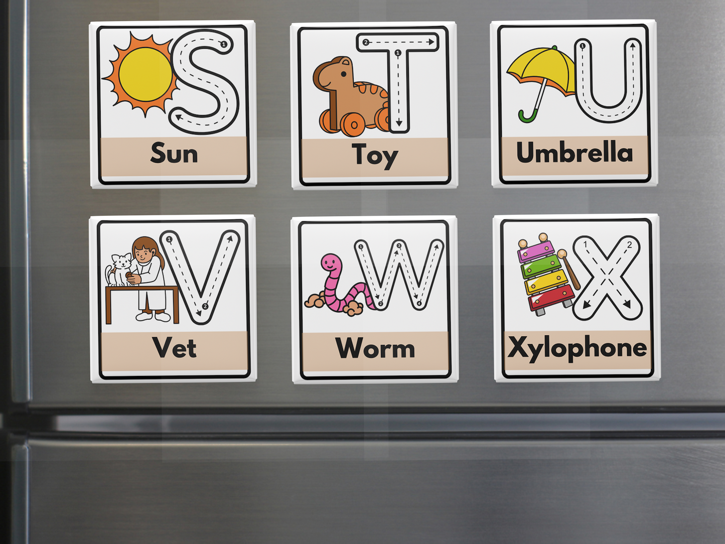 Custom Alphabet Magnets for Kids – Educational Fridge or Locker Letters –  Learning Gift for Toddlers, Kids