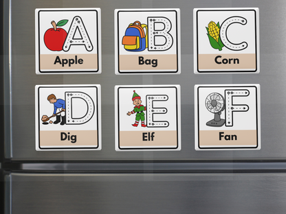 Custom Alphabet Magnets for Kids – Educational Fridge or Locker Letters –  Learning Gift for Toddlers, Kids