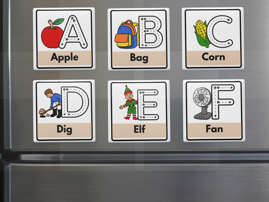 Custom Alphabet Magnets for Kids – Educational Fridge or Locker Letters –  Learning Gift for Toddlers, Kids