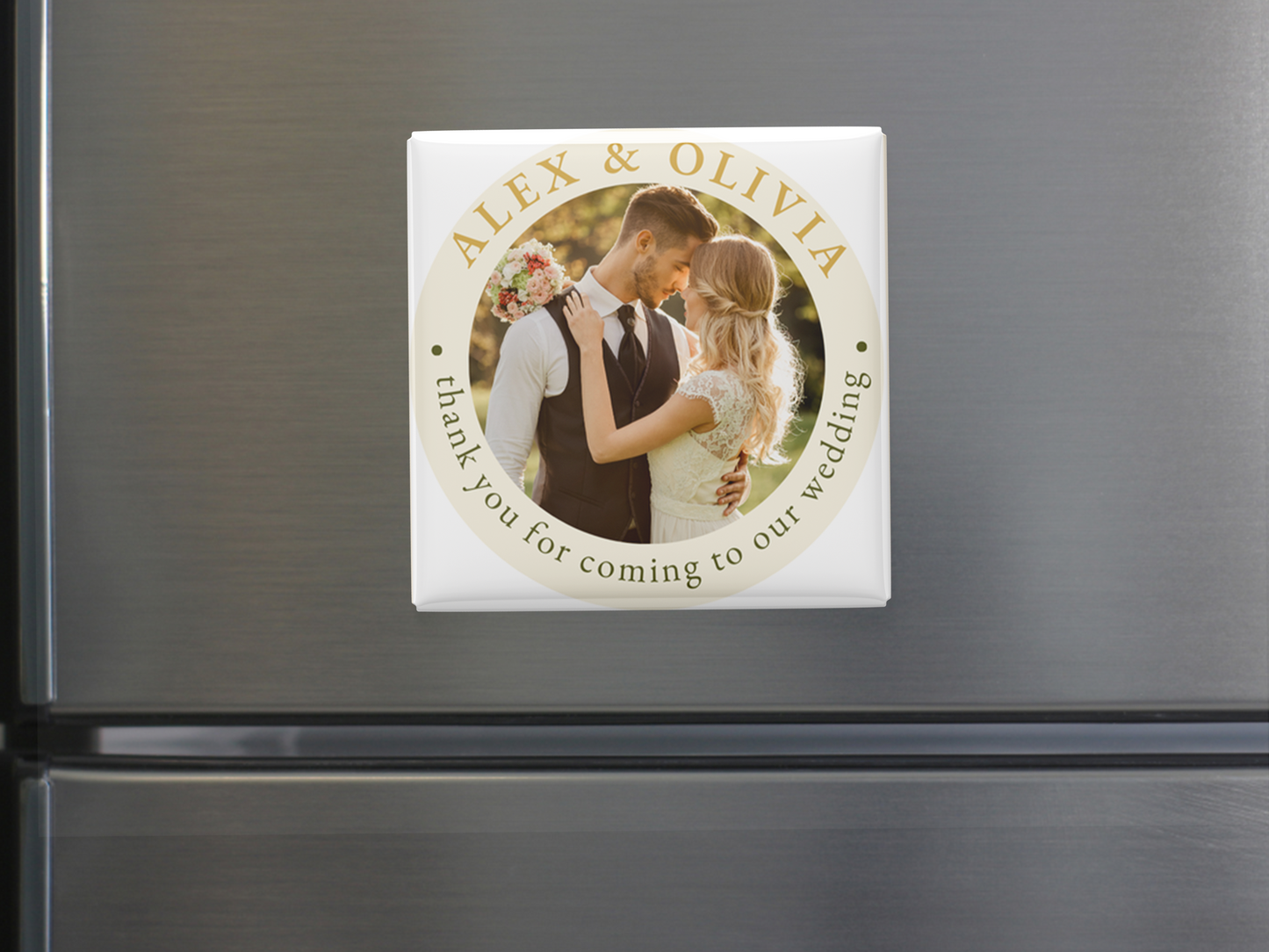Custom Wedding or Engagement Photo Magnets – Set of 10 Thank You Favors
