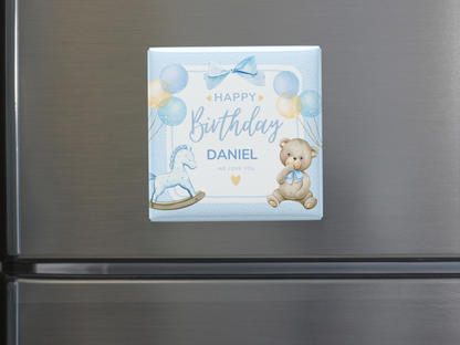 Custom Happy Birthday Magnet for Boys, Set of 10