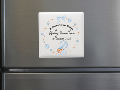 Custom "Welcome to the World" Baby Magnet , Baby Announcement, Personalized Party Keepsake, Set of 10