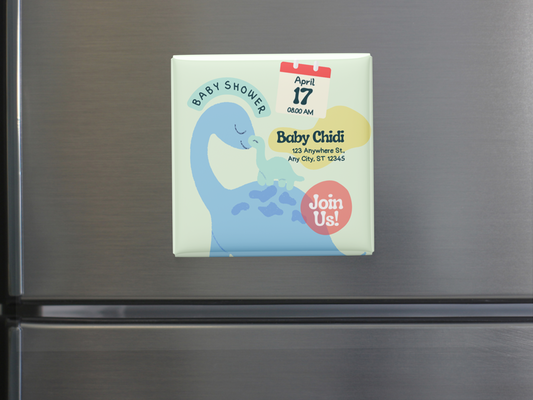 Custom Baby Boy Shower Magnet Invitation – Personalized Keepsake, Set of 10