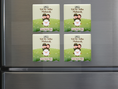 Eid Al-Adha Mubarak Custom Magnets, Custom Gift for Kids – Set of 6