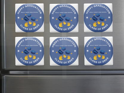 Custom Graduation Magnets | Happy Graduation Party Favors - Set of 6