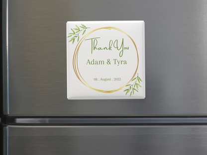 Custom Wedding or Engagement Thank You Magnets (Set of 10)