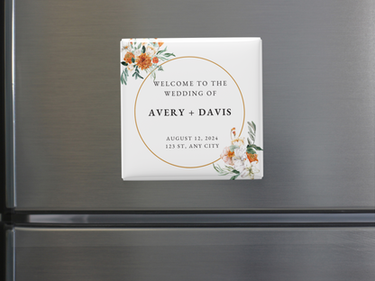 Personalized Wedding or Engagement Welcome Magnets – Set of 10