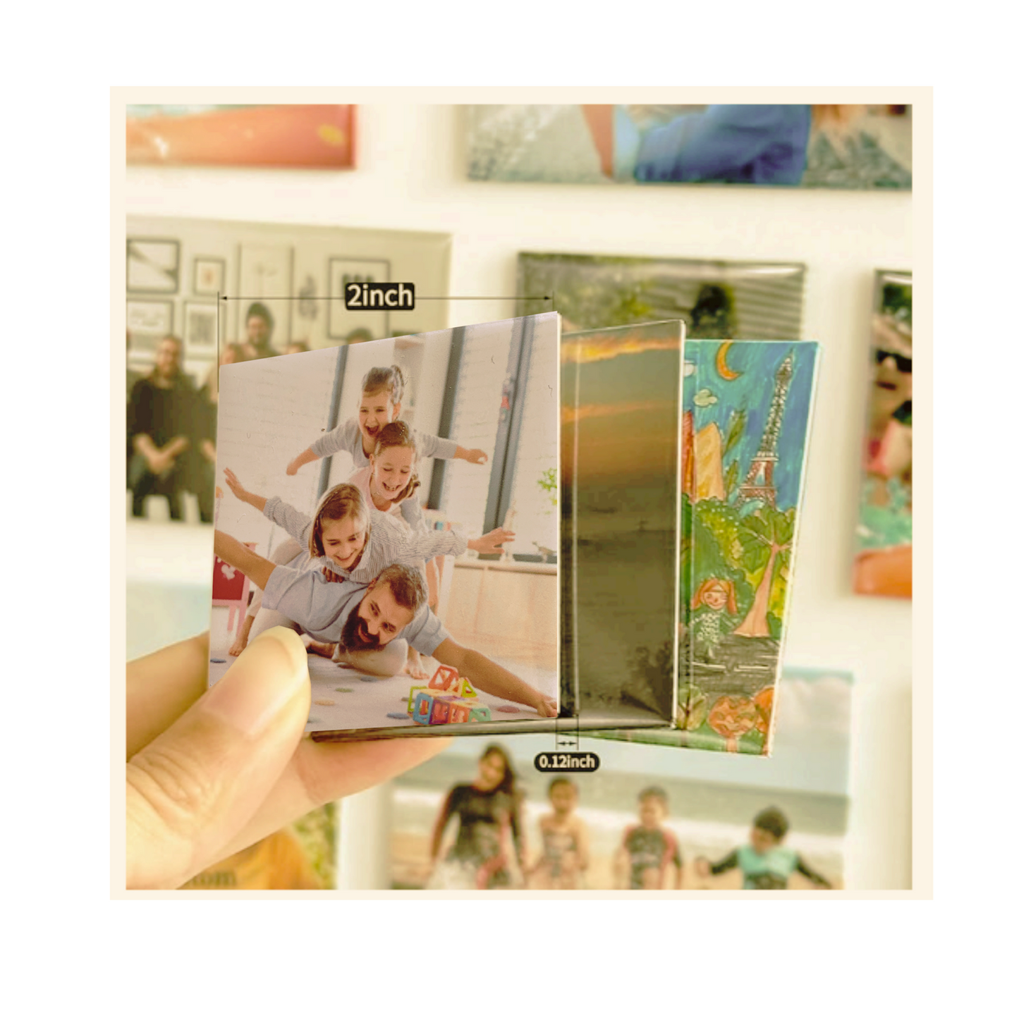 Custom Wedding Welcome Magnets – Names & Date (Set of 10)