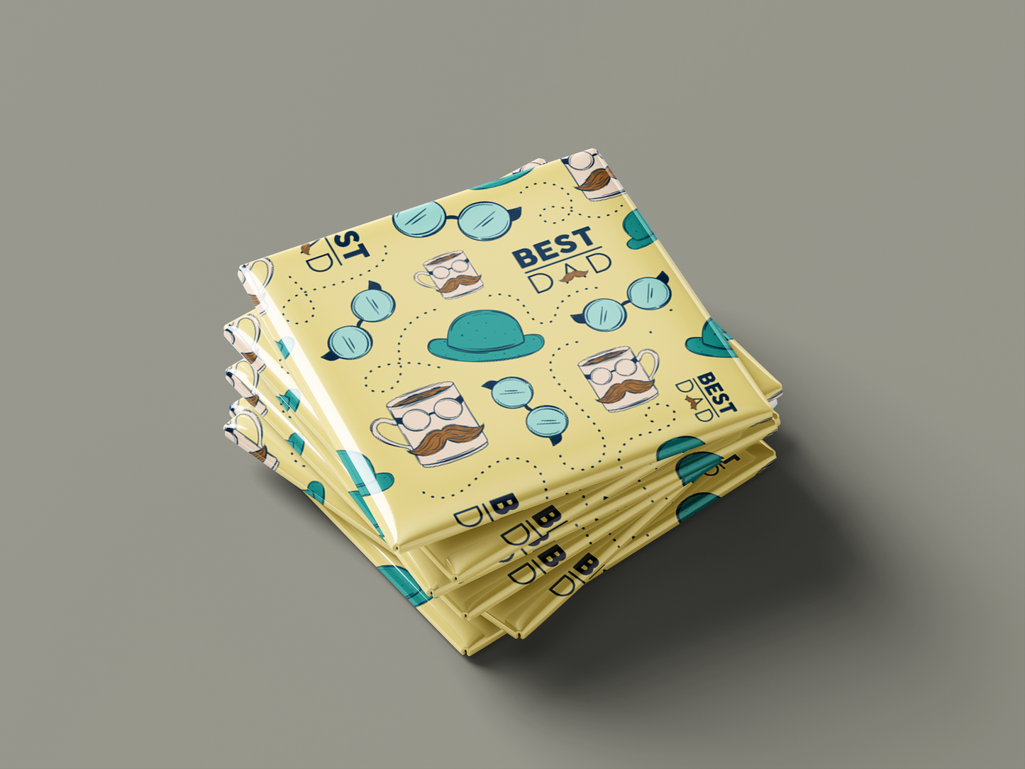 Father’s Day Fridge Magnets – Set of 6 (Super Dad, Best Dad Ever, I Love Dad)