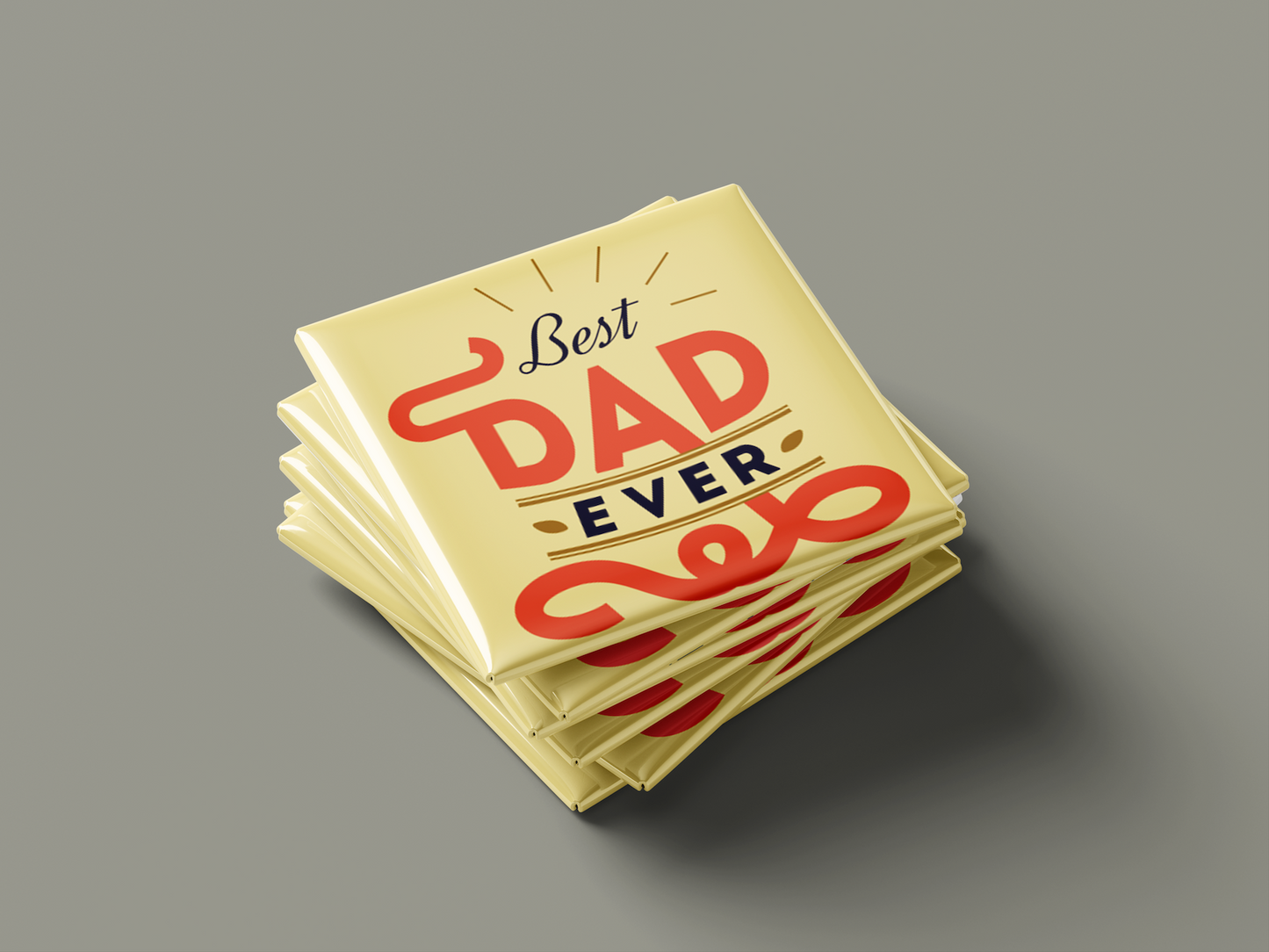 Father’s Day Fridge Magnets – Set of 6 (Super Dad, Best Dad Ever, I Love Dad)