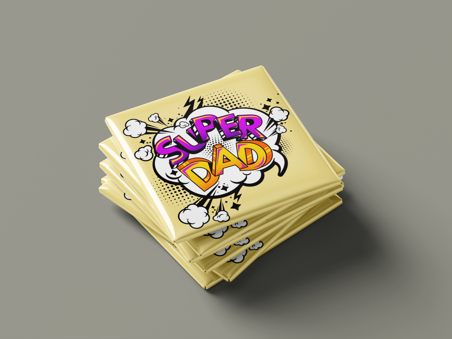 Father’s Day Fridge Magnets – Set of 6 (Super Dad, Best Dad Ever, I Love Dad)