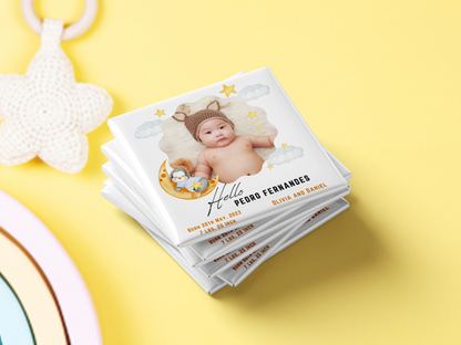 Custom “Hello Baby” Photo Magnet, Set of 10