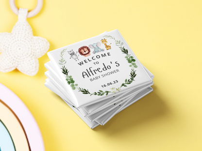 Custom Baby Shower Welcome Magnet – Personalized with Baby Name & Date, Set of 10