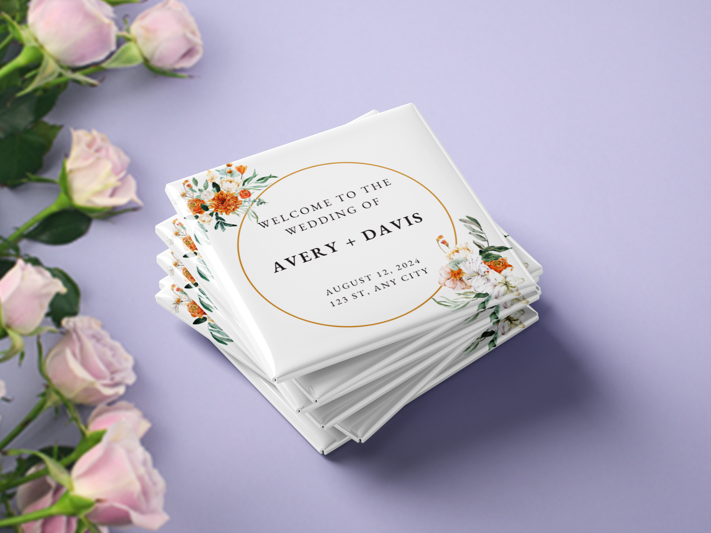 Personalized Wedding or Engagement Welcome Magnets – Set of 10