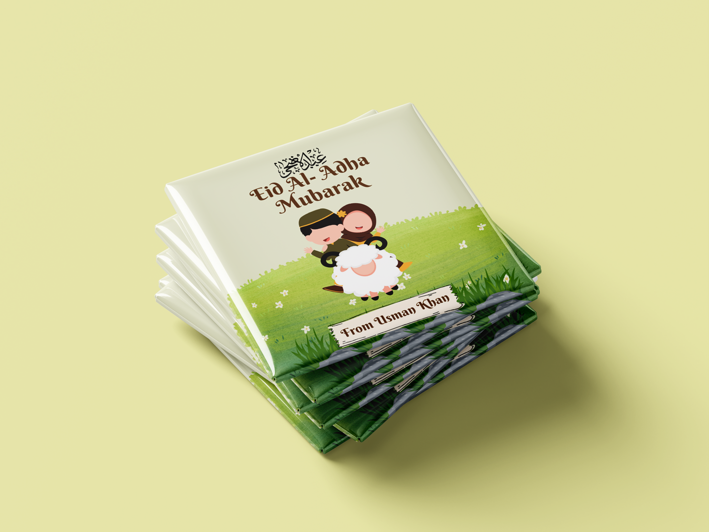 Eid Al-Adha Mubarak Custom Magnets, Custom Gift for Kids – Set of 6