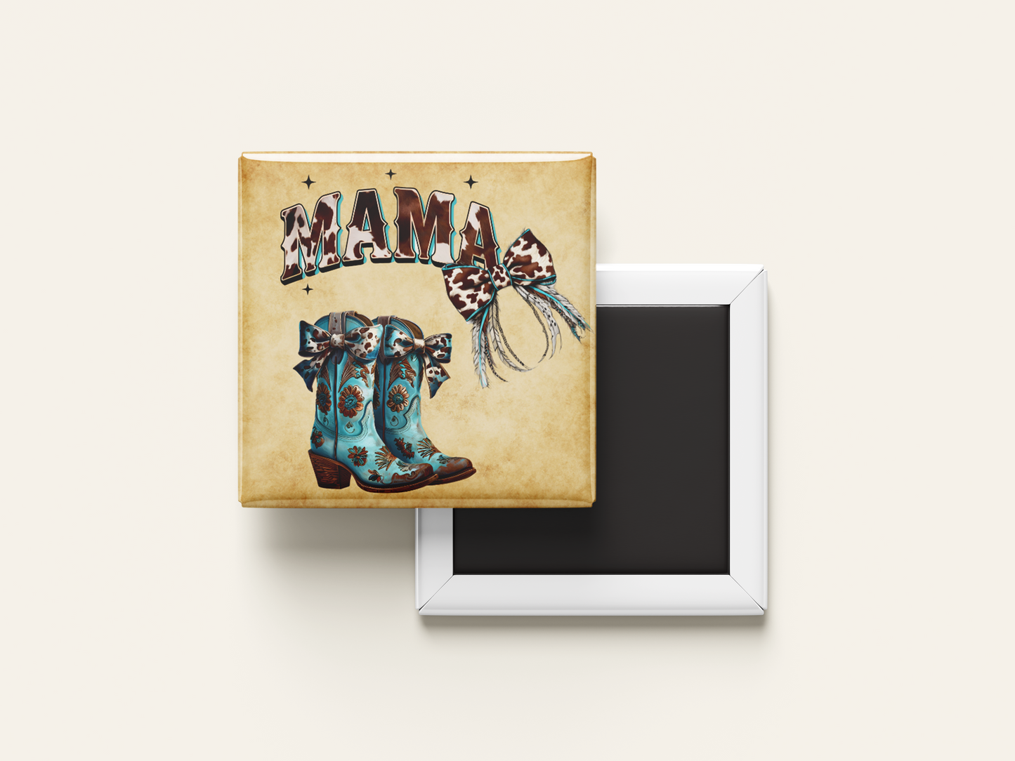 Western Rodeo / Mama Mini Cowgirl Magnet Set (Set of 4)