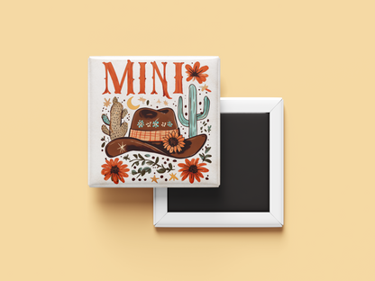 Mama & Mini Cowgirl Magnet Set – Western Fridge Decor for Moms and Daughters (Set of 4)