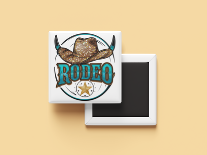 Western Rodeo Fridge Magnet Set – Howdy, Small Town Girl, Cowgirls Do It Better (Set of 4)