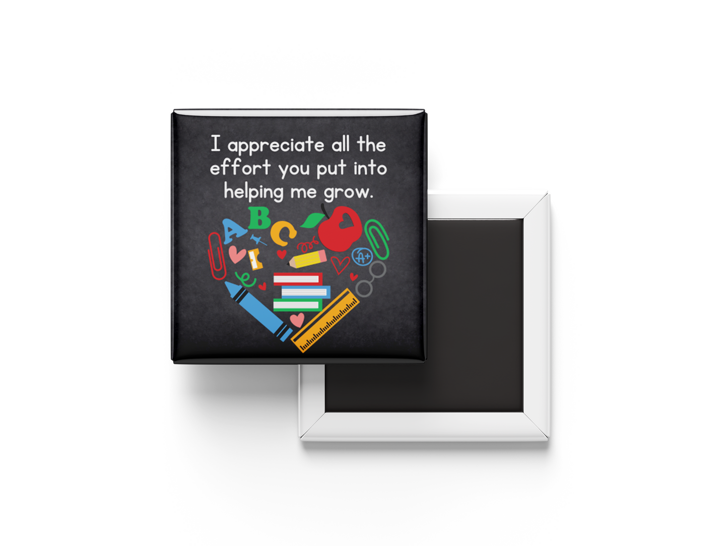 Teacher Fridge Magnets – 5 Ready-Made + 1 Personalized with Teacher Name