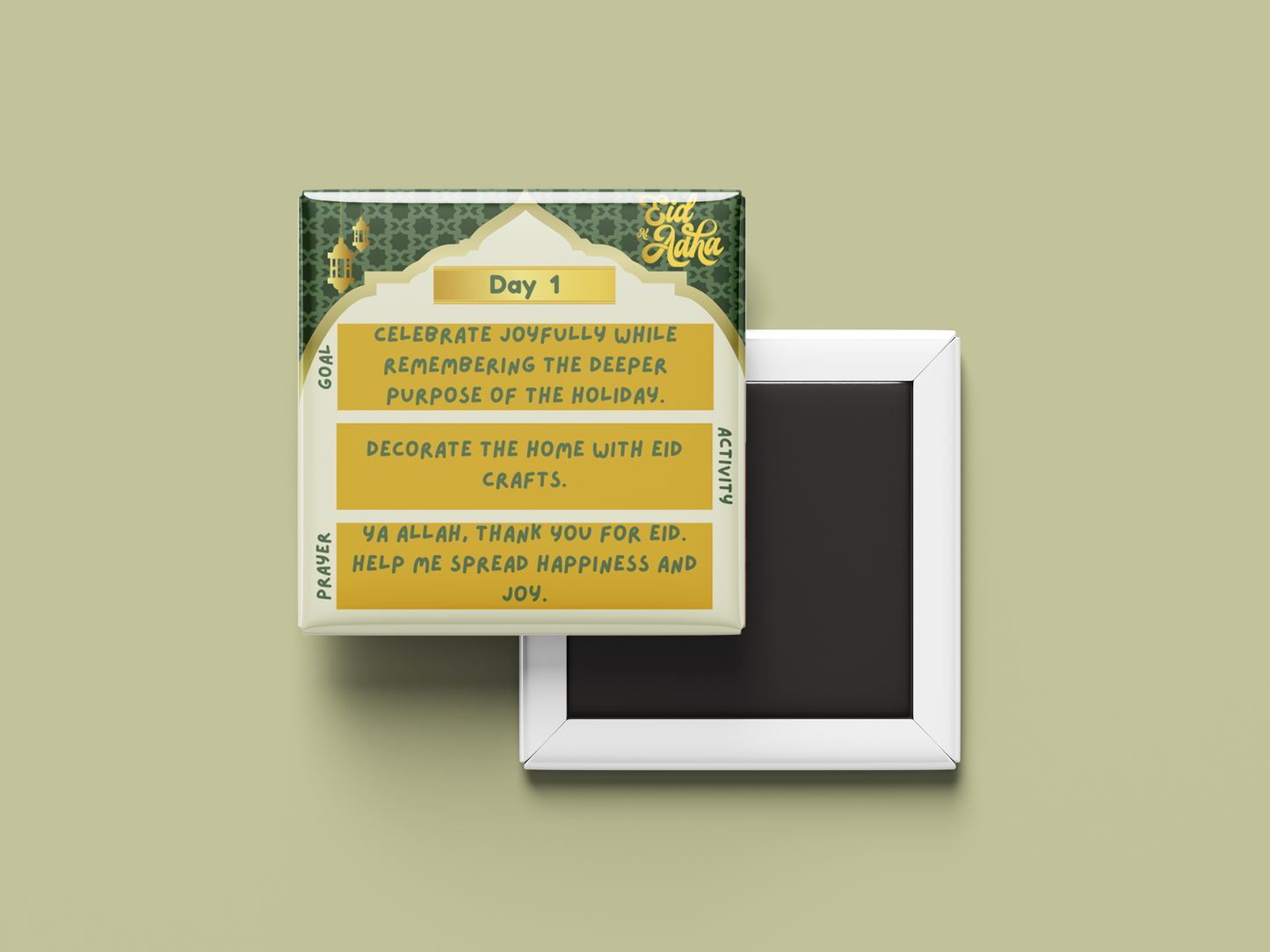 Eid Al-Adha Kids Activity Magnet Set – 4-Day Goals, Activities & Prayers