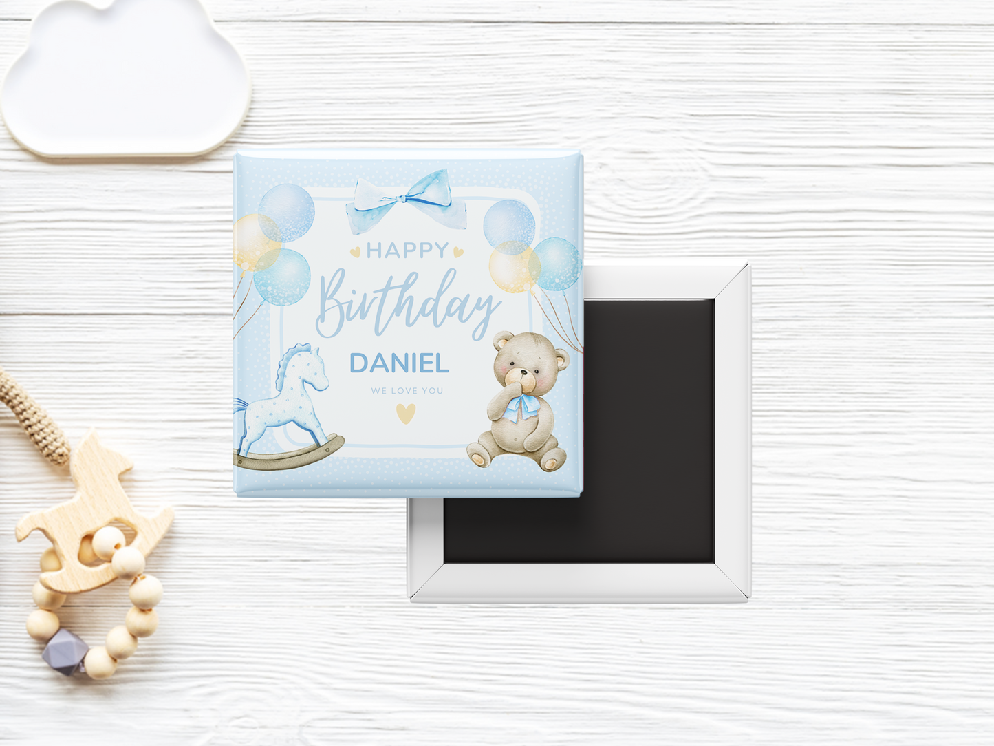 Custom Happy Birthday Magnet for Boys, Set of 10