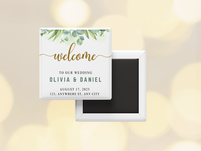 Custom Wedding/Engagement Welcome Magnets (Set of 10)