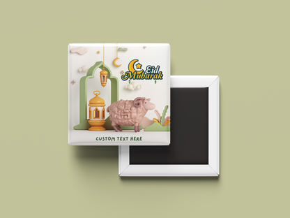 Custom Eid Mubarak Magnets – Set of 6 with Cute Sheep & Personalized Text