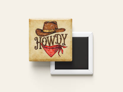 Western Rodeo Cowgirl Fridge Magnet Set (Set of 4)