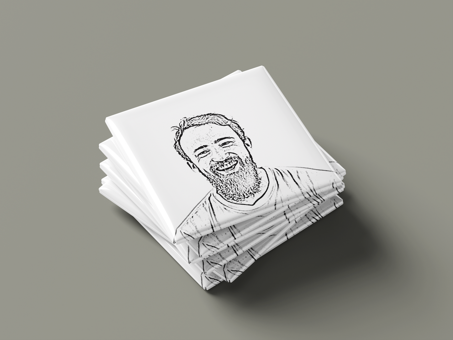 Custom Sketch Fridge Magnets – Digital Pencil Drawing from Photo ( Set of 6)