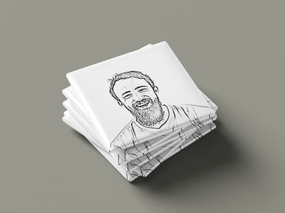 Custom Sketch Fridge Magnets – Digital Pencil Drawing from Photo ( Set of 6)