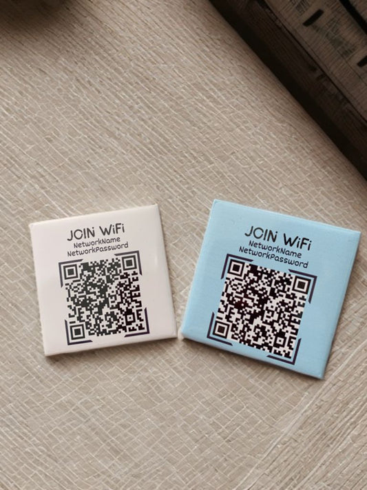 Custom QR Code Magnets for Easy Wi-Fi Access - Set of 9