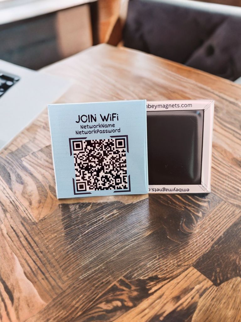 Custom QR Code Magnets for Easy Wi-Fi Access - Set of 9